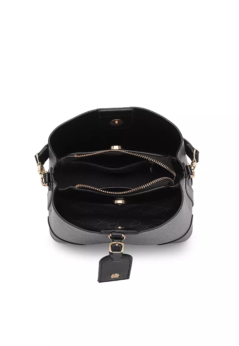 Women's Top Handle Bag / Sling Bag / Crossbody Bag / Shoulder Bag (Tas Tangan Wanita / Tas Selempang Wanita / Tas Bahu Wanita) - Hitam