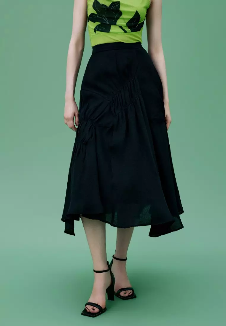 Buy Urban Revivo Elastic Waist Midi A Line Skirt 2023 Online