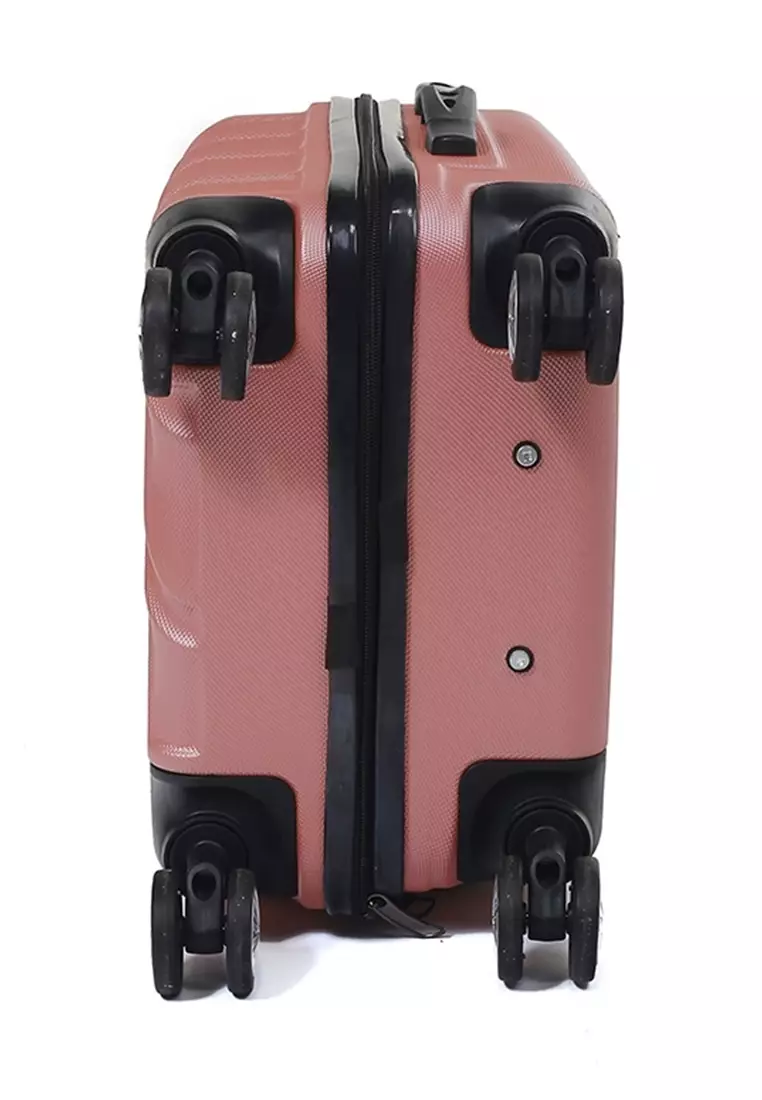Carlton Koper Cabin Hardcase Unisex Size 20Inch Suitcase Combination Lock Large Compartment Material ABS+PVC Coated ORIGINAL - Rose Gold