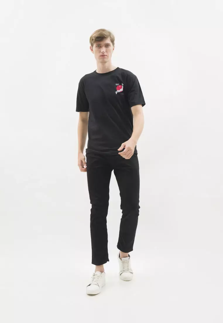 Kaos hitam t shirt polos houseofcuff motif Japan Map READY HINGGA 4XL