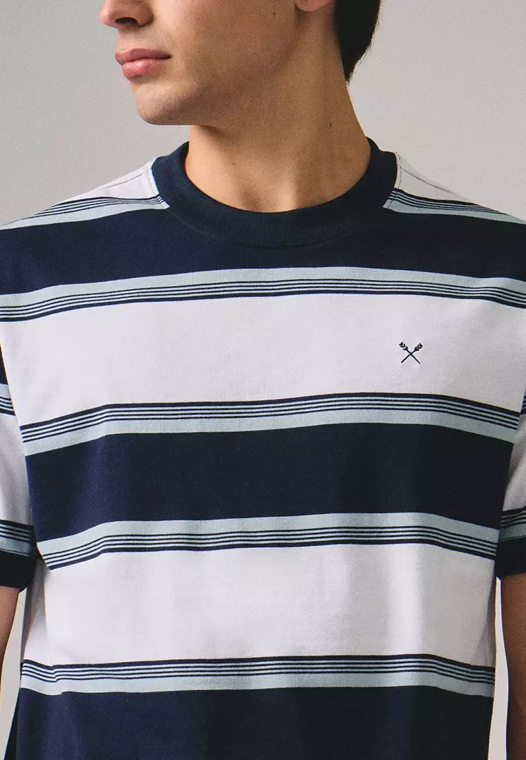 Regular Fit Striped T-Shirt In Jersey Knit