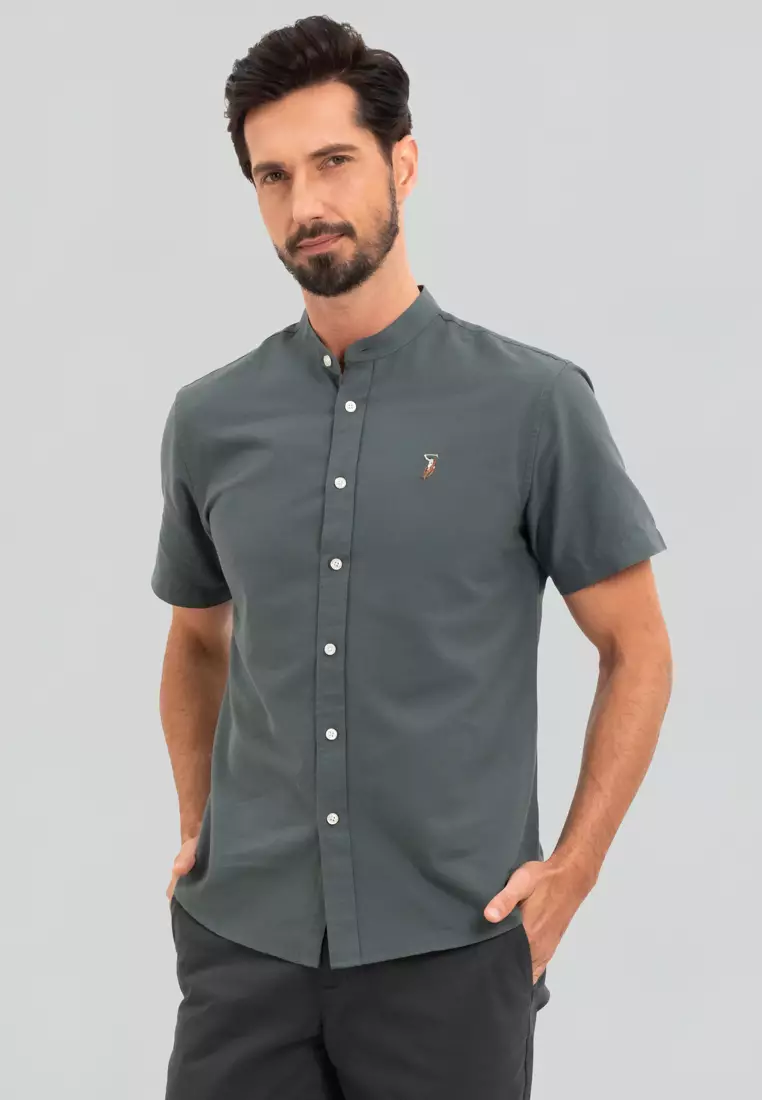 Polo Haus - Men’s Cotton Mix Signature Fit Mandarin Collar MBSSE003