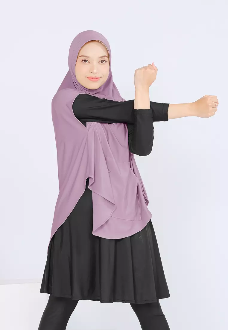 Zelena - Vivian Sport Hijab | Rompi Hijab Vest Olahraga - Purple