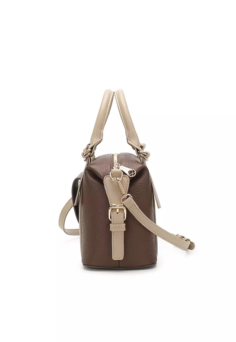 Women's Top Handle Bag / Sling Bag / Crossbody Bag / Shoulder Bag (Tas Tangan Wanita / Tas Selempang Wanita / Tas Bahu Wanita) - Cokelat