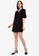 ZALORA WORK black V-Neck Front Pleat Tunic Dress B2870AAC4BB18DGS_4