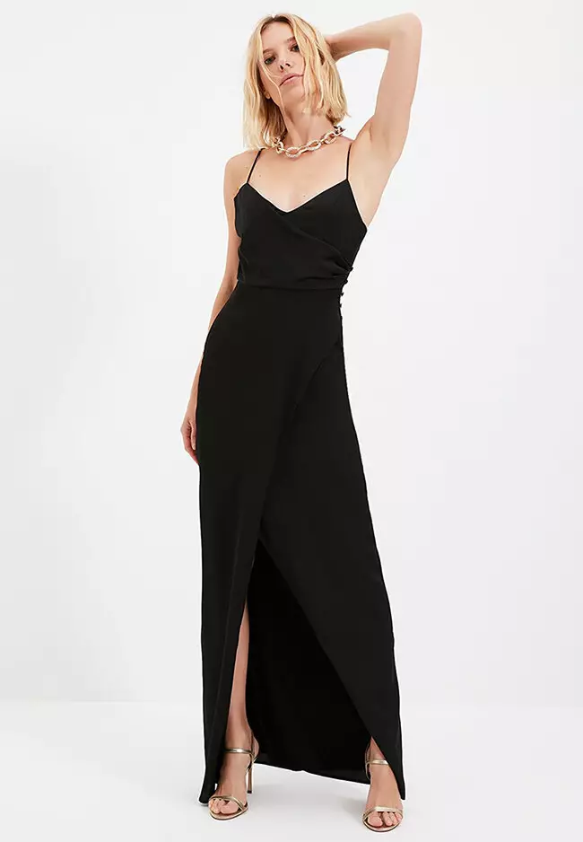 Buy Trendyol Satin Evening Dress in Black 2024 Online