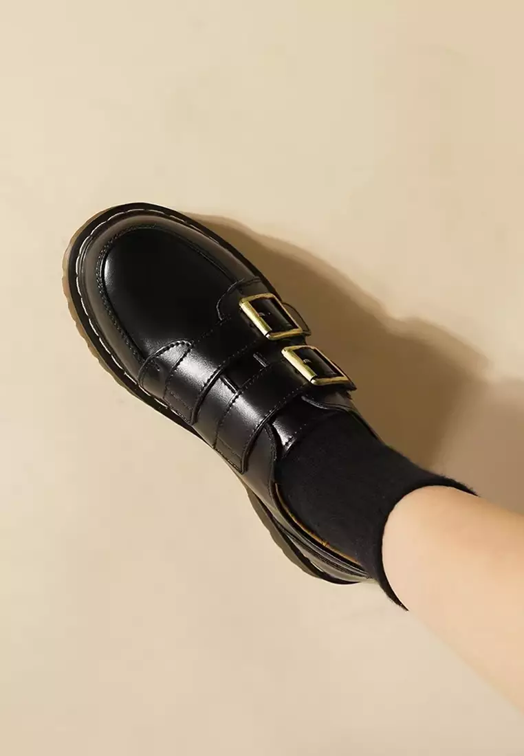 3.5CM Leather Monk Strap Shoes MZ2229-1