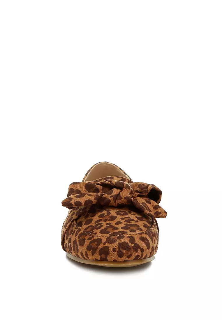 Sepatu Loafer Kasual Motif Macan Tutul