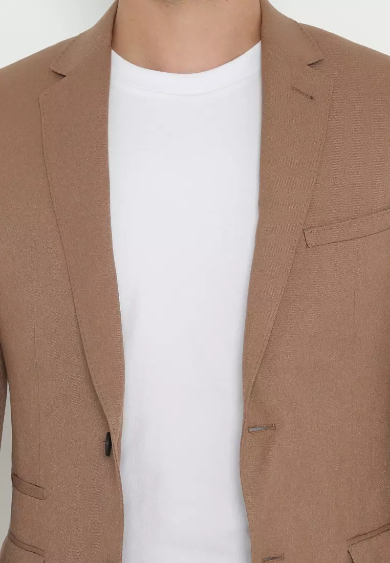 Jobb Bellmore-T2 Jas Pria Slim Fit Light Brown 3