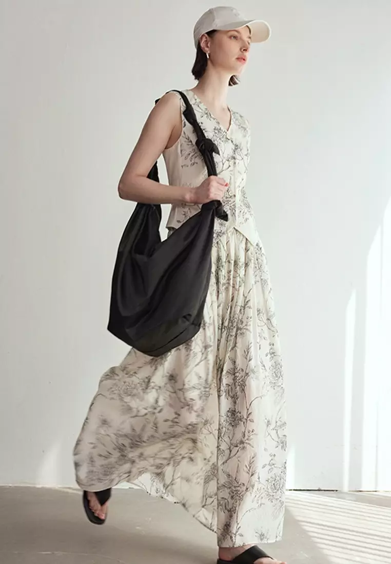 Summer Printed Sleeveless Shirt Skirt Set CA25061722BE