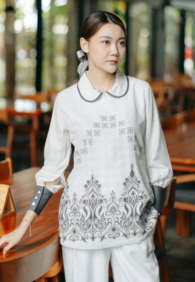 My Aksa Batik Wanita Blouse Dobby Furing Ayla Altan Raya Series