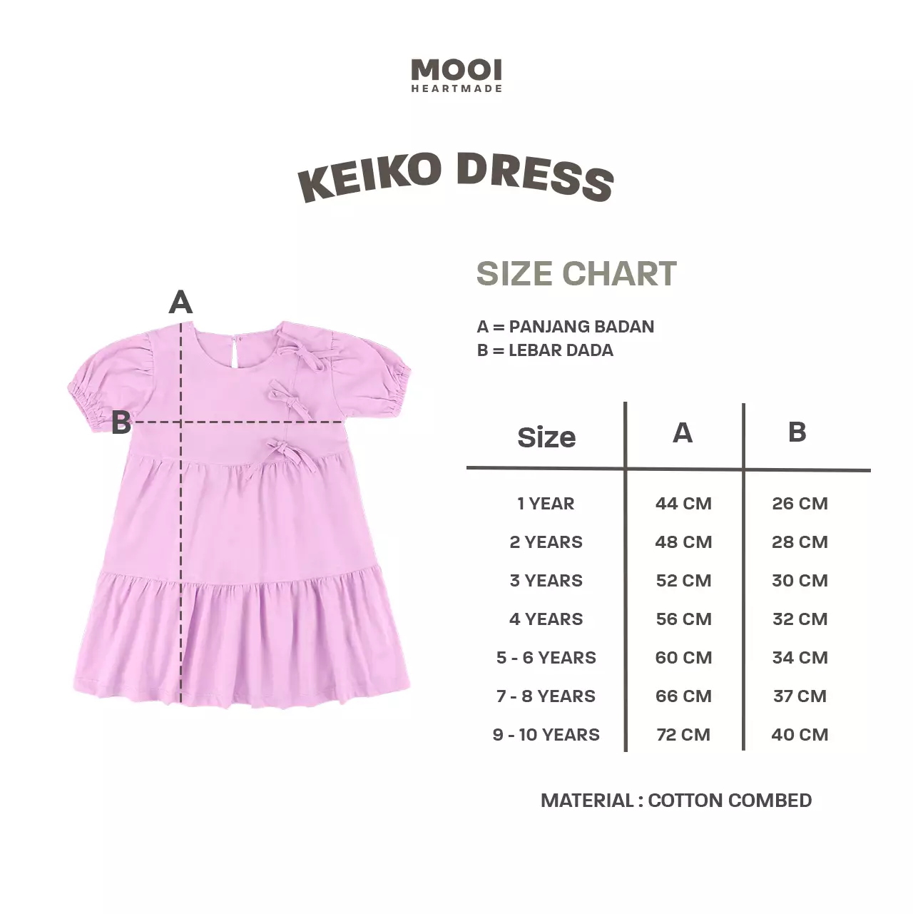 Mooi Dress Anak Perempuan Keiko Dress - Pink Blossom