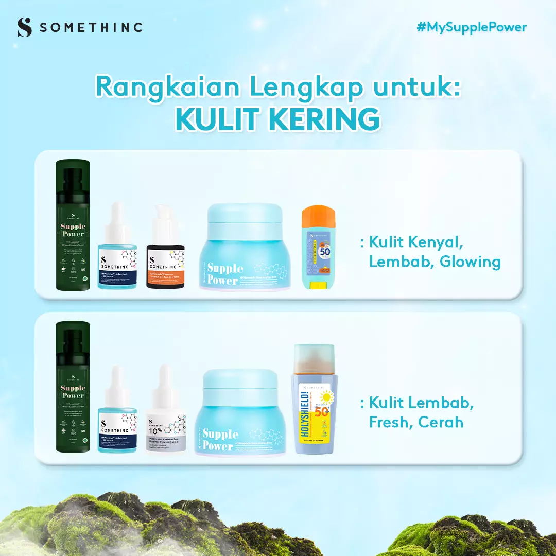 SOMETHINC 50 ML Supple Power Hyaluronic9+Onsen Moisture Bomb Gel - Krim Pagi dan Malam (Kulit Sensitif)
