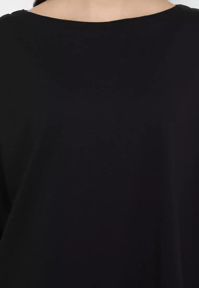 Matsuda Kaos Oversize Polos Wanita Lengan Panjang T Shirt Olive