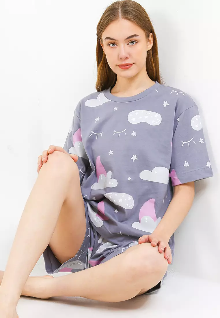 Jual Puppy Pyjama Baju Tidur Short Sleeve Short Pants Sleepwear