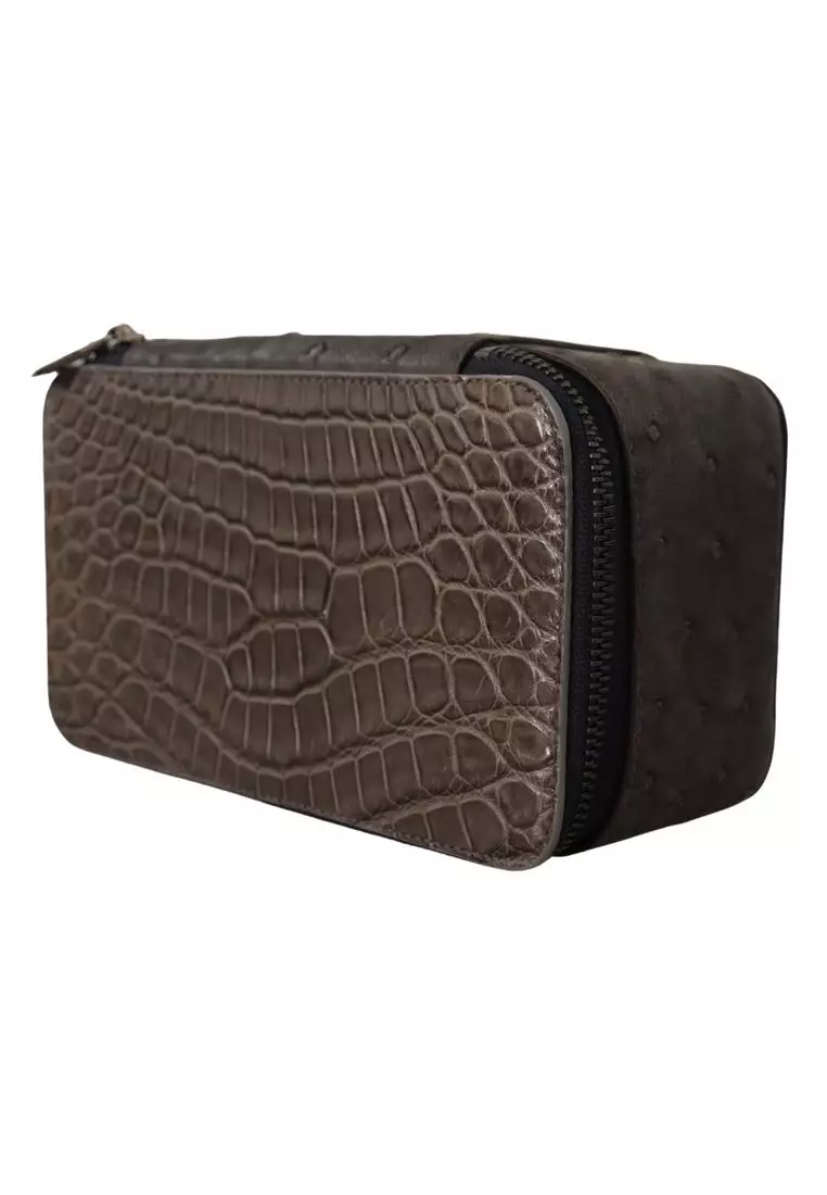Leather vanity case sales