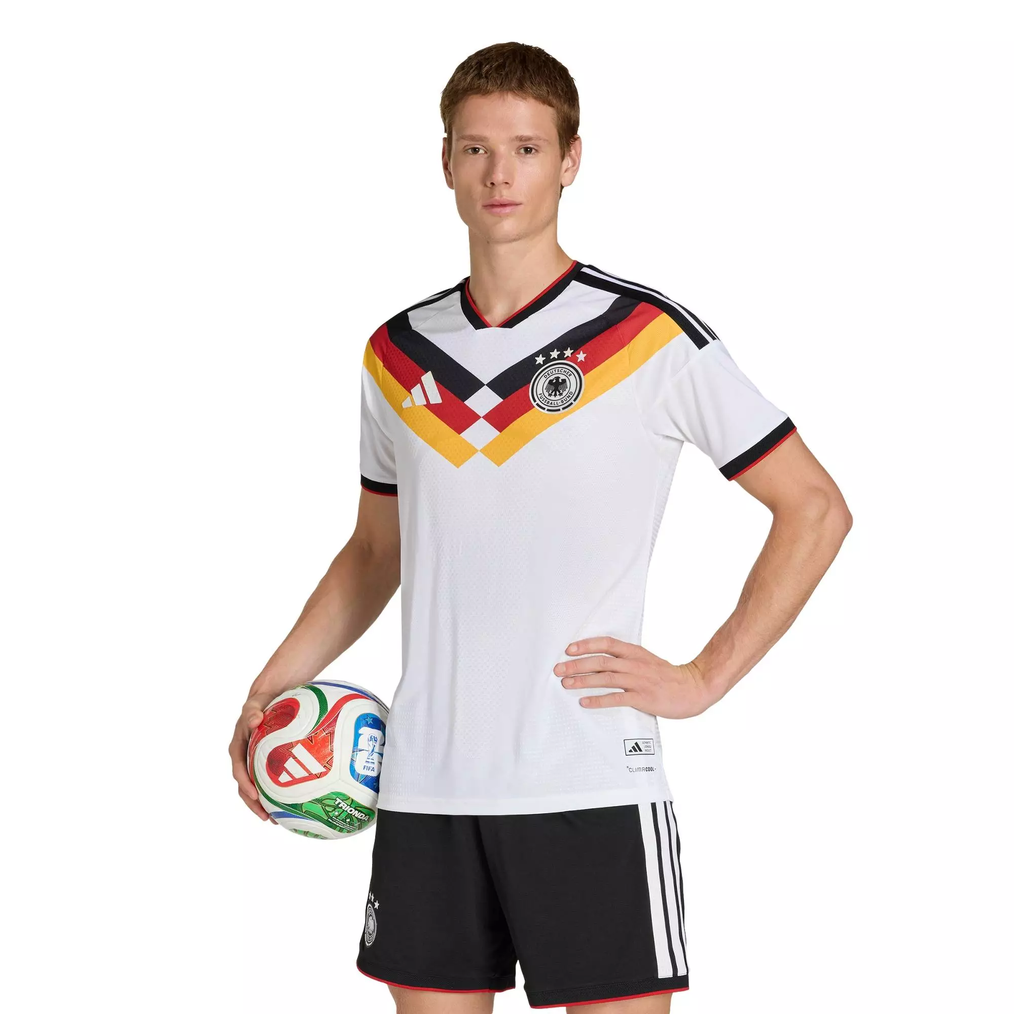 Football Germany 26 Home Authentic Jersey Men White JN2066