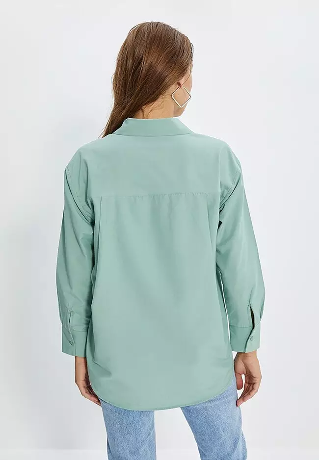 Buy Trendyol Long Sleeve Boyfriend Shirt 2024 Online | ZALORA Singapore