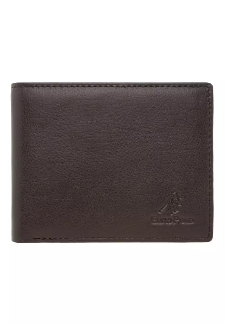 Euro Polo Men's Grain Leather RFID Minimalist Slim Bifold Big Wallet EWB 40363