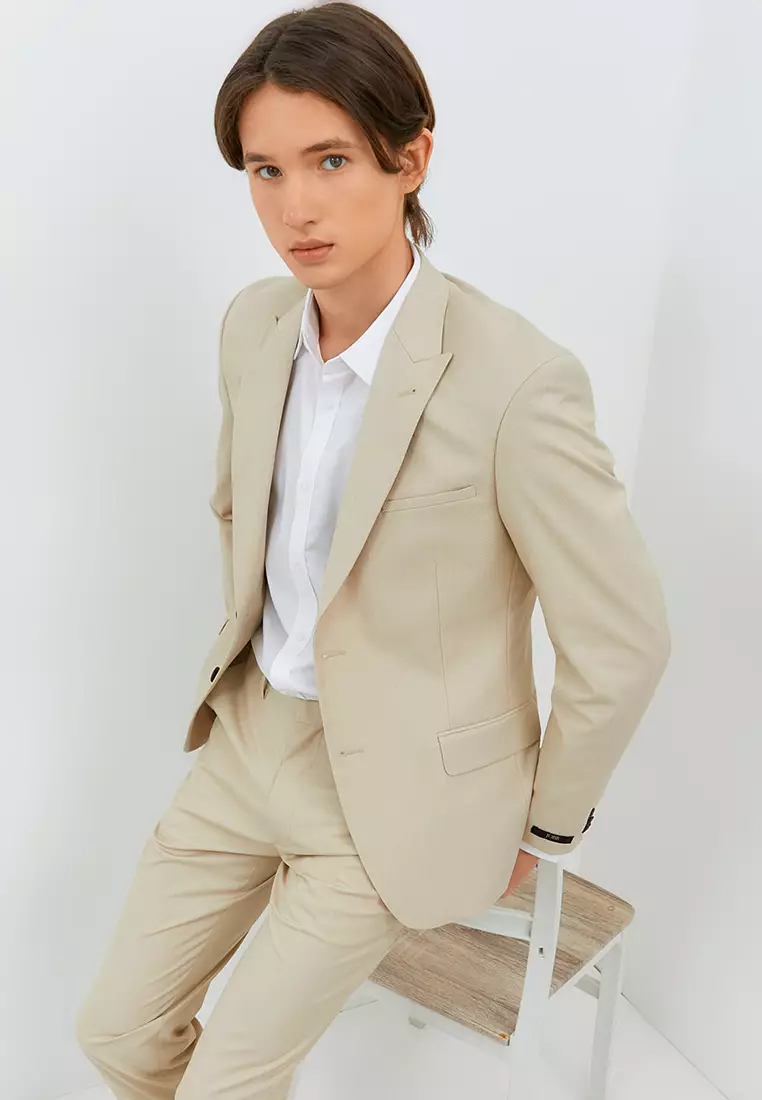 Jobb Torrance-T2 Jas Pria Slim Fit Light Khaki