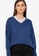 harlan+holden blue V-Neck Sweater Dice Top 7B8D4AA8722B63GS_3