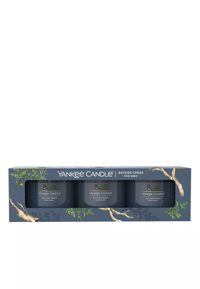 Buy Yankee Candle Bayside Cedar 3pack Mini Jar Candles Soy Wax Scented