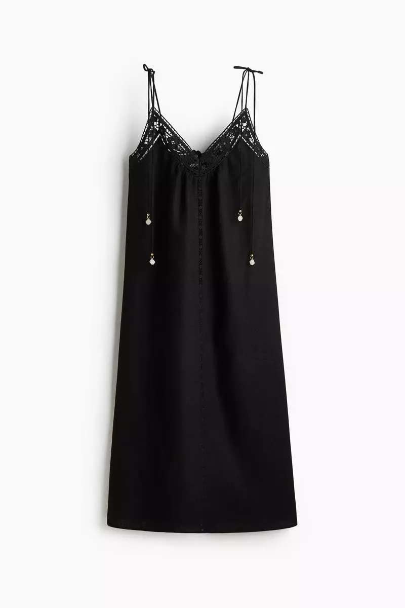 Broderie anglaise tie-strap dress