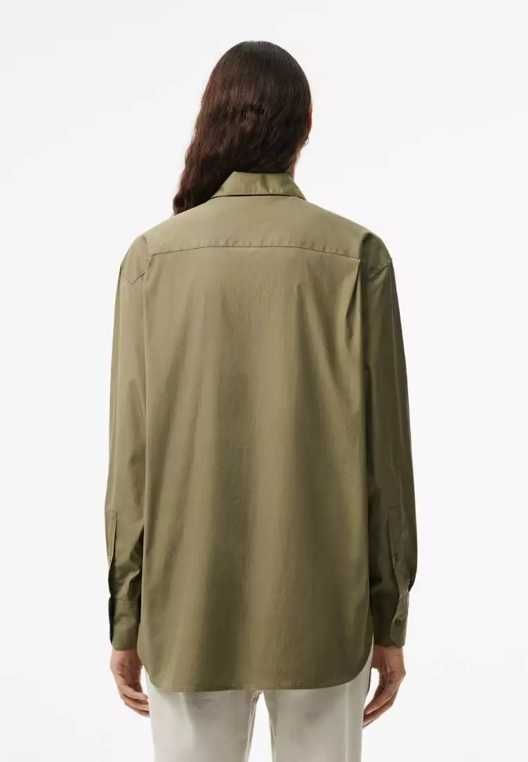 Oversized Fit Cotton Poplin Shirt