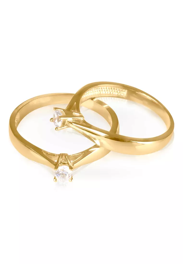 Round Cut Ring 14k Gold