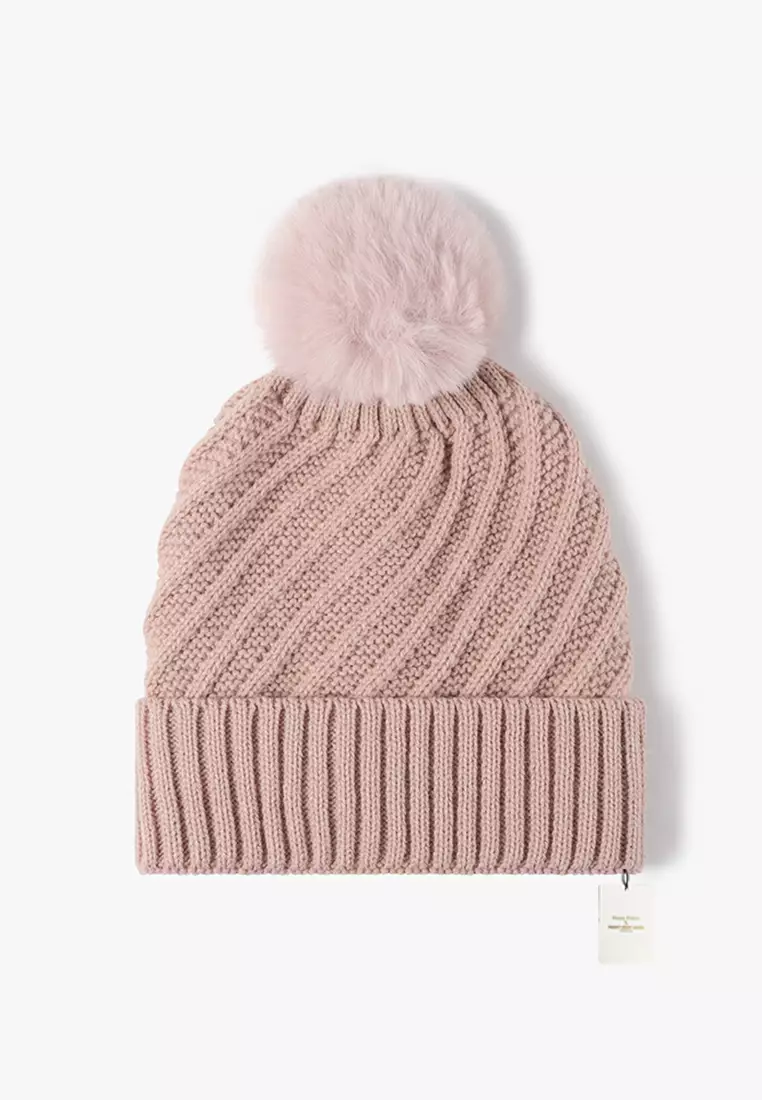 Buy Twenty Eight Shoes Extra Warm Inner Faux Wool Pom-Pom Knit