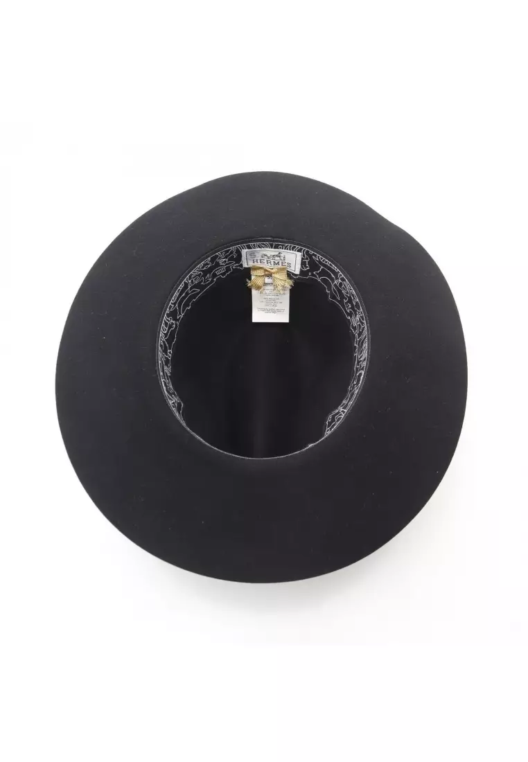 Pre-Loved Hermès Collier hat hat feutre black