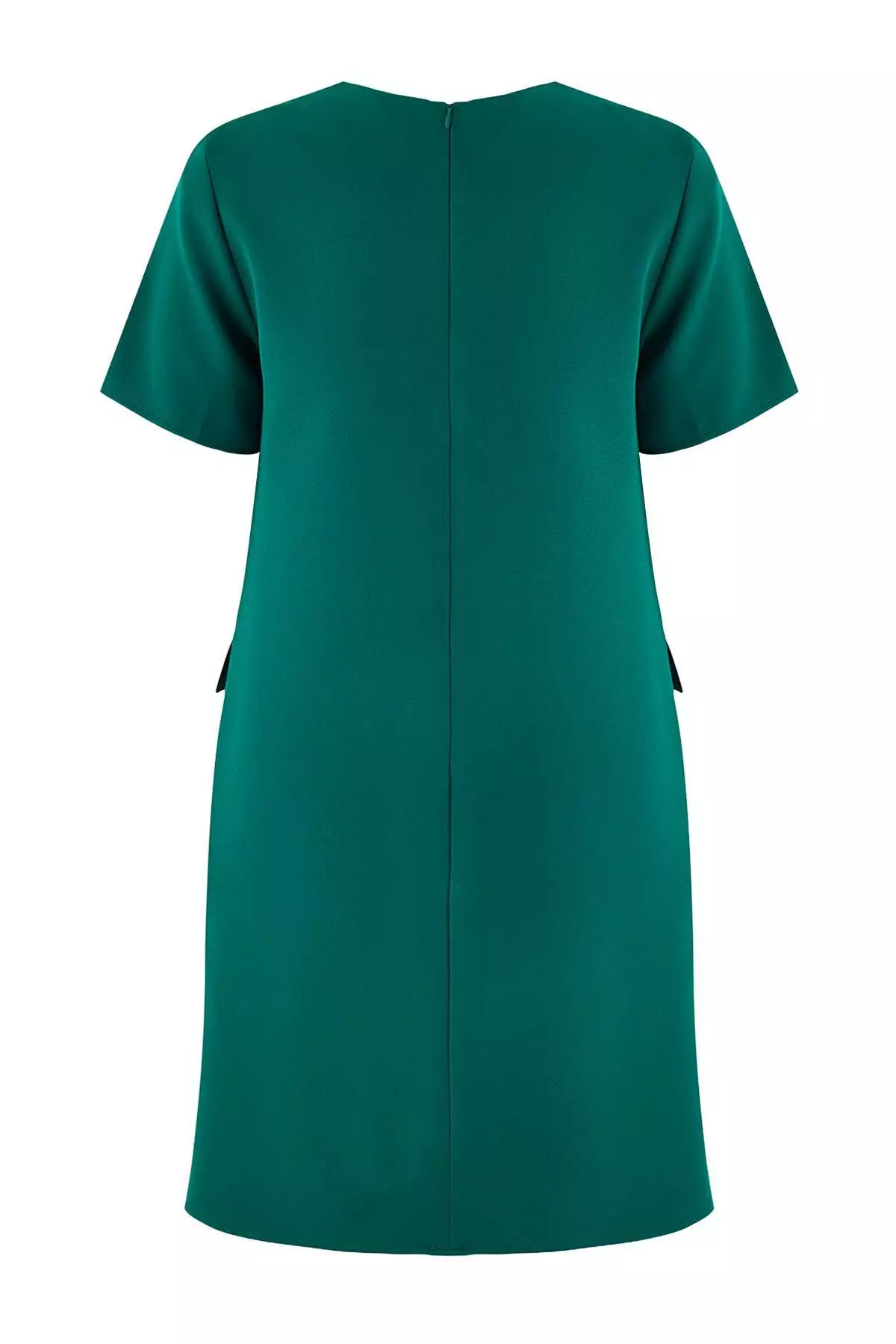 Limited Edition Emerald Green Padded Shoulders A-Line Mini Woven Plus Size Dress Tbbss26Ah00090