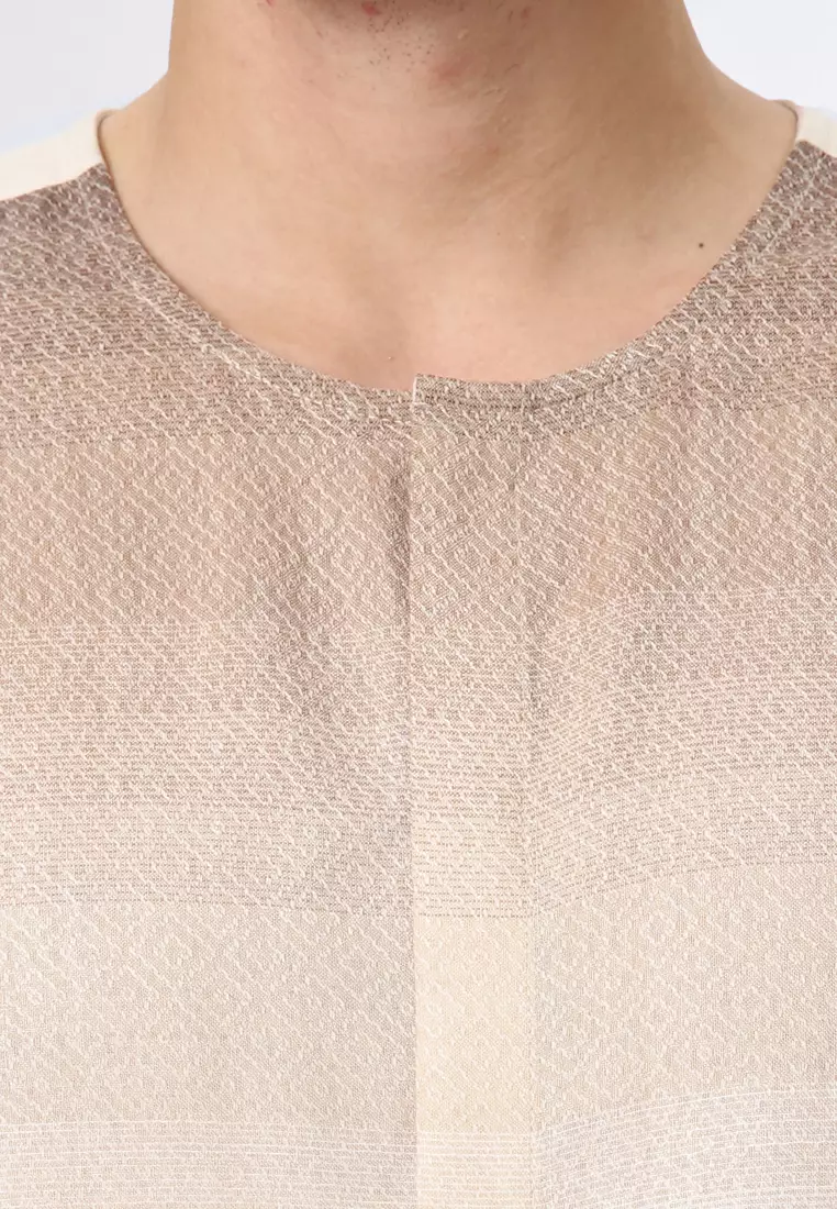 Kemeja Koko Pria Lengan Panjang Baju Muslim Pria SINNA BEIGE