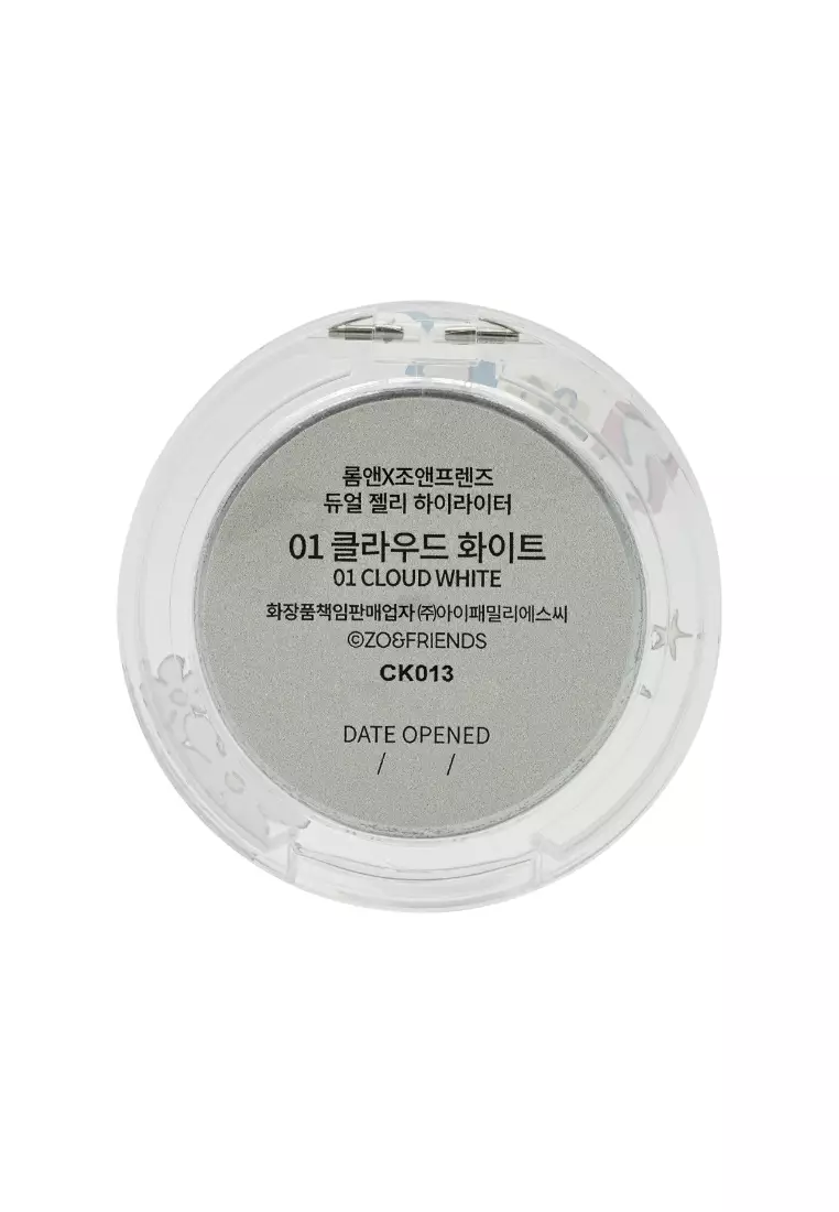 ROM&ND Zo&Friends Dual Jelly Highlighter (#01 Cloud White)(4.5g) 4.5g 01 CLOUD WHITE