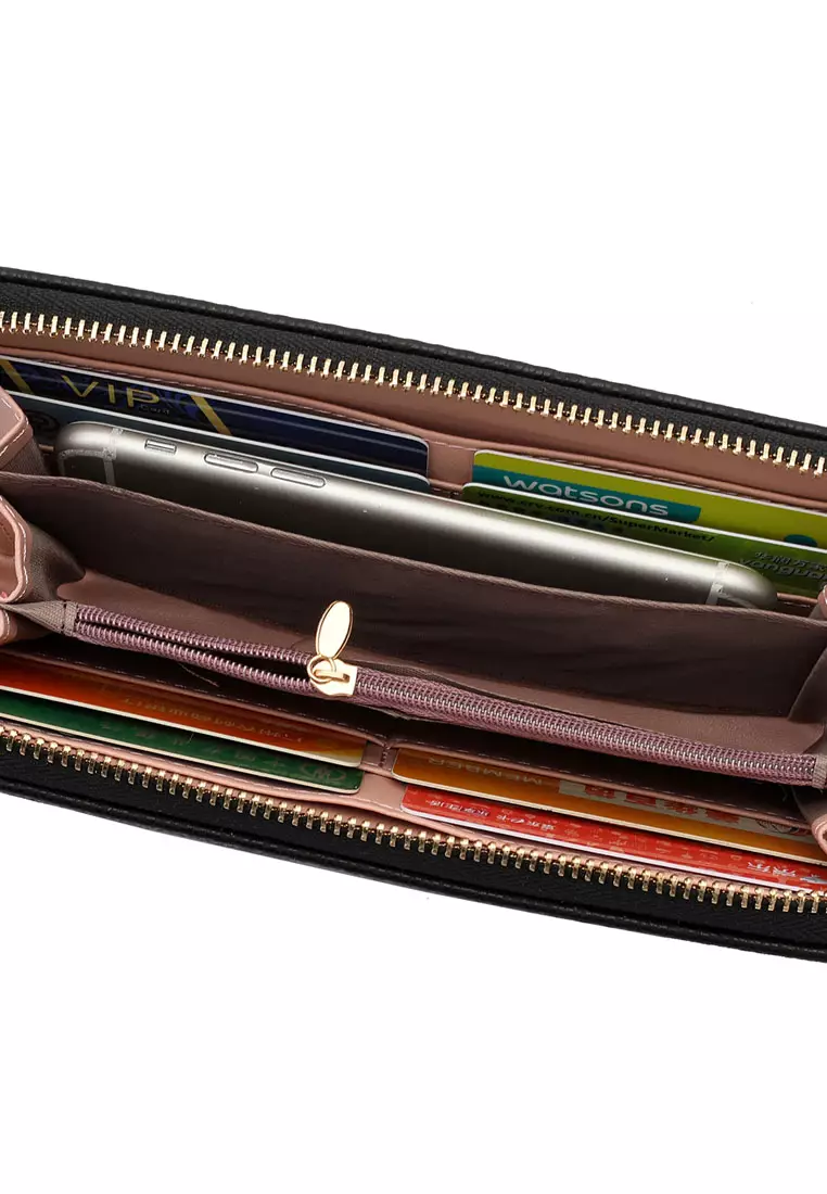 Women's Long Zipper Wallet (Dompet Panjang Ritsleting Wanita) - Hitam