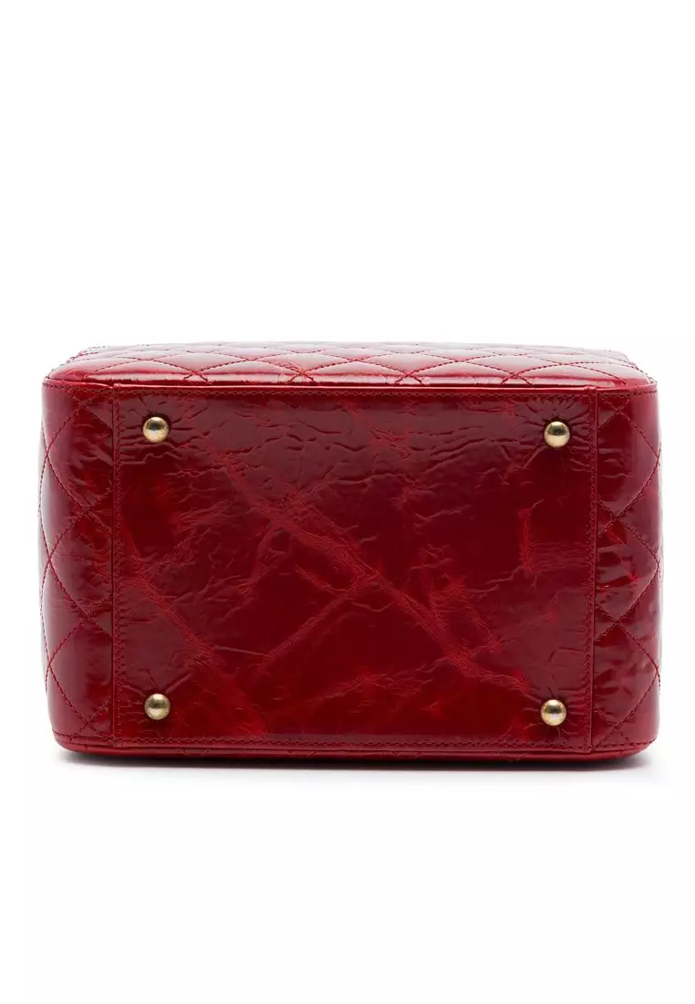 Pre-Loved Chanel Cc Quilted Glazed Calfskin Rita Vanity Case