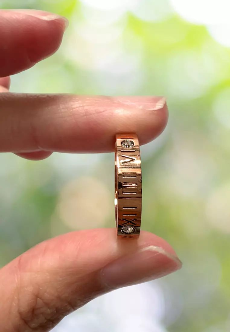 Romanian Numeral Ring In Rose Gold