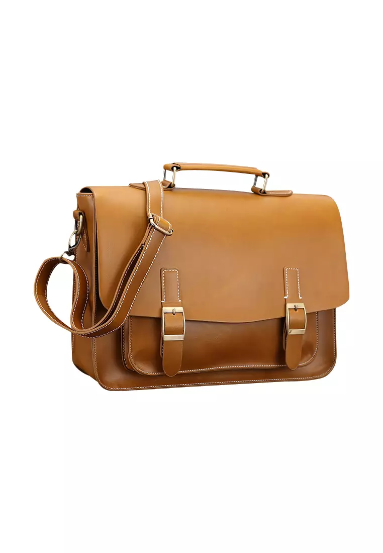 Mens leather commuter on sale bag