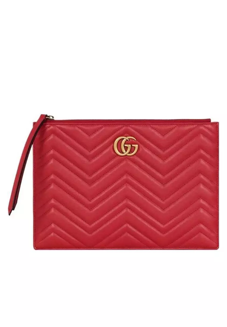 Red discount gucci clutch