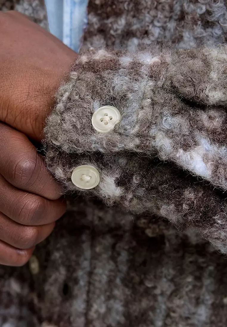 Boucle Long Sleeve Overshirt