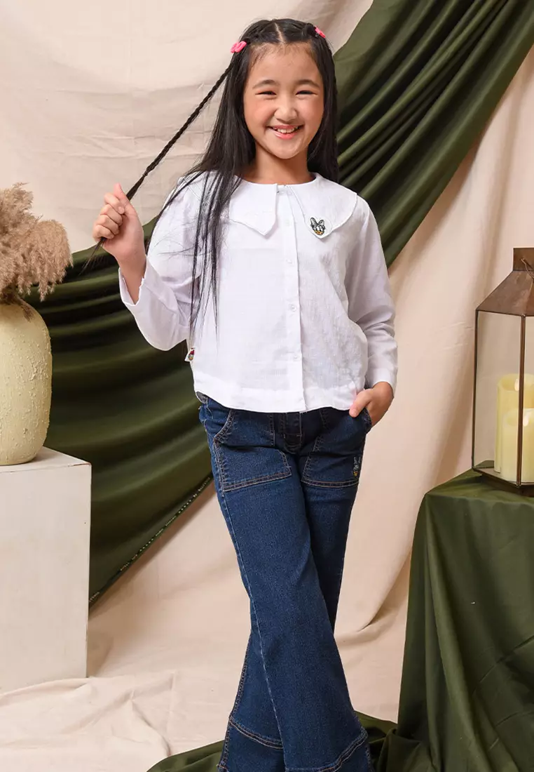Long sleeves shirt/ Kemeja lengan panjang anak perempuan/ Lovely Daisy
