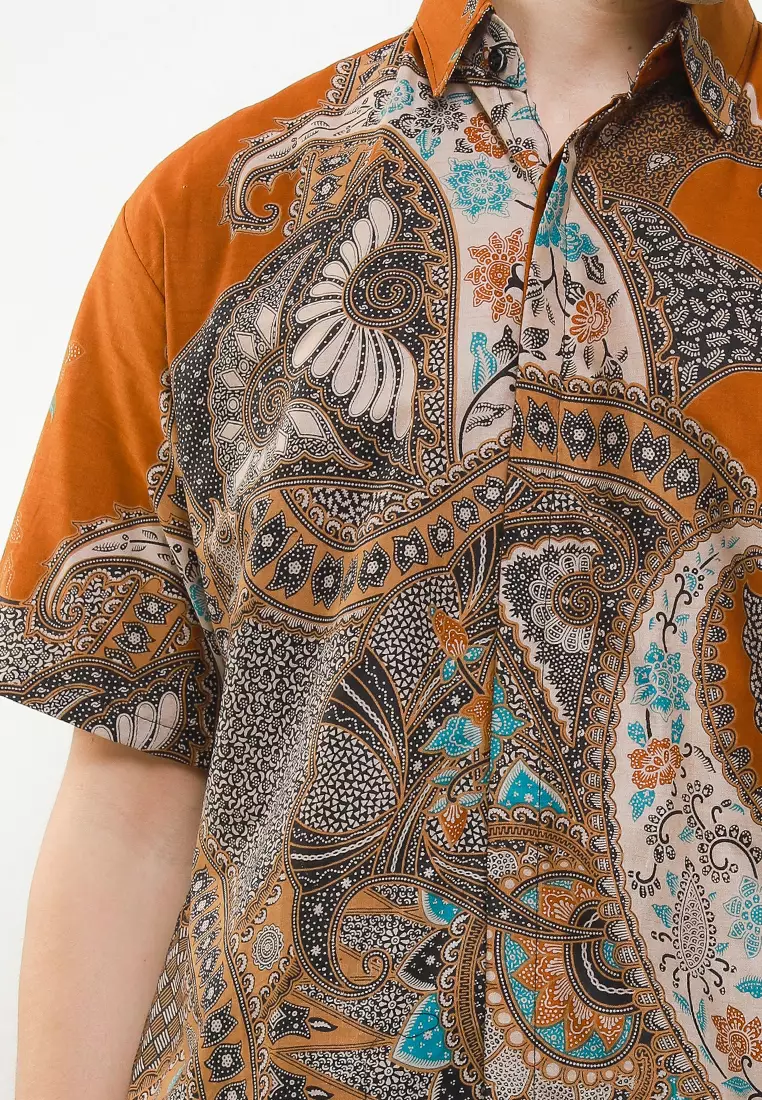 Cleopatra Kemeja Batik Premium Pria Casual Modern Lengan Pendek