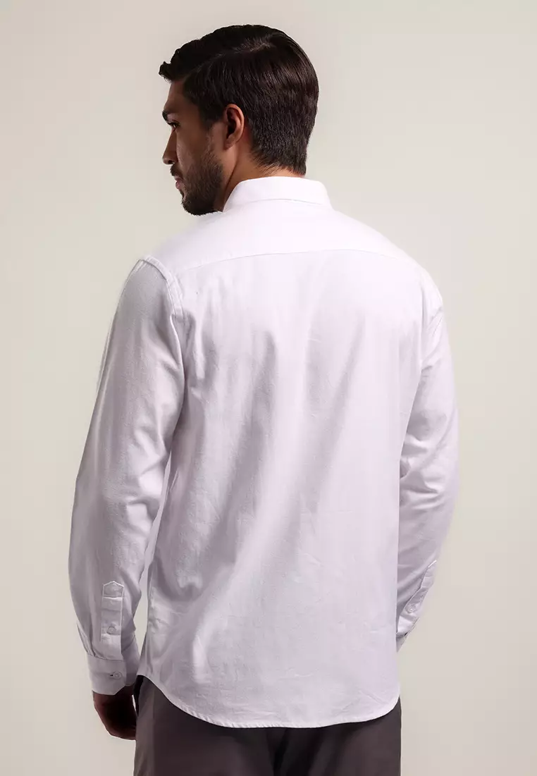 MOC - Kemeja Lengan Panjang DUSTIN - White Warna White