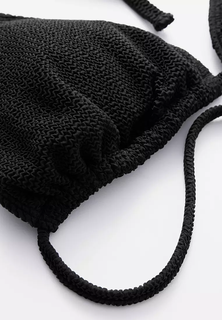 Textured Triangle Bikini Top