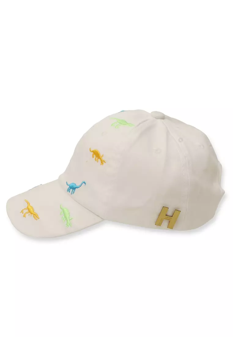 Javer Topi Anak Unisex Motif Dinosaurs Aksesoris Fashion Kid Baseball Caps Material Cotton ORIGINAL - White