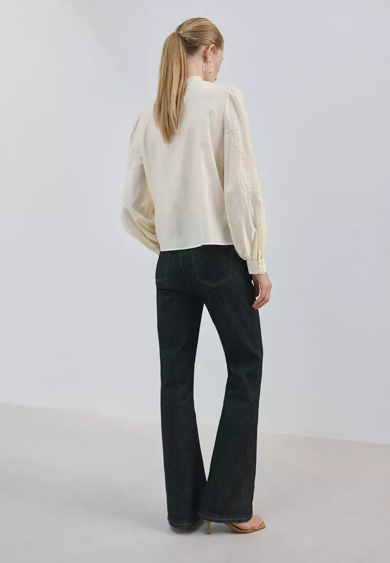 Blouse With Floral Embroidery