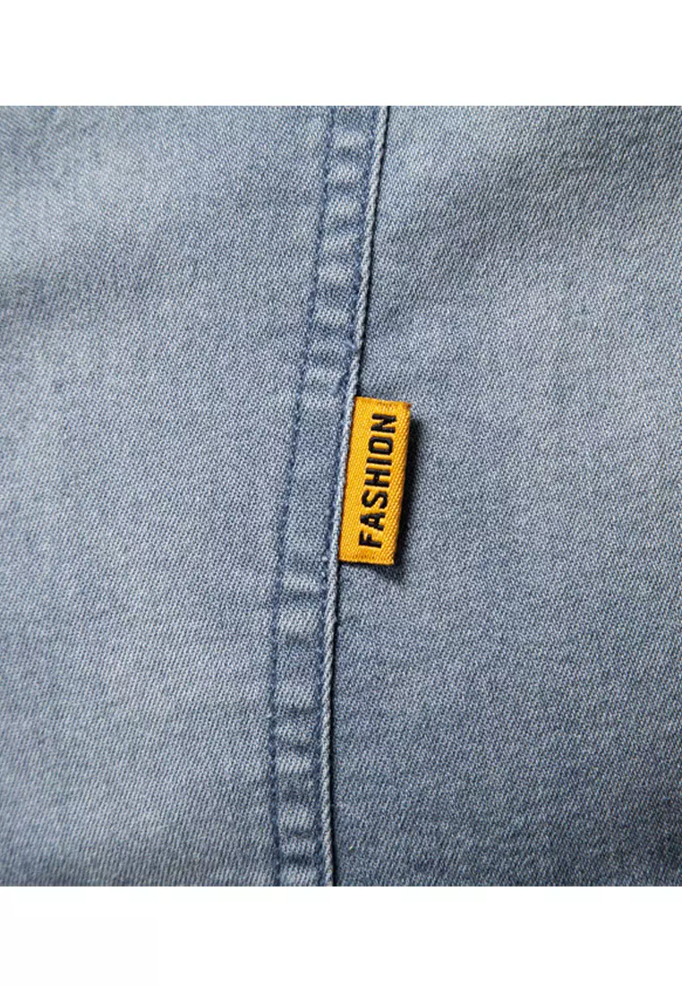 Slim Long Sleeve Denim Shirt AX6036