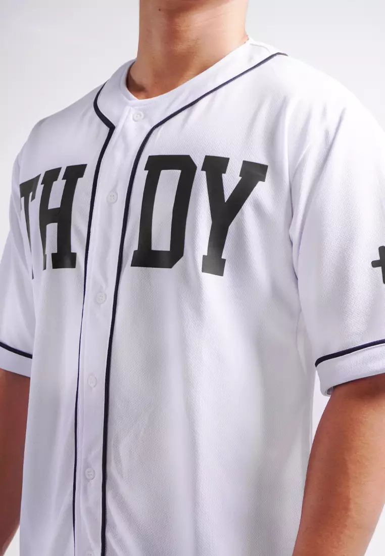 MTL21 kaos baseball distro pria thdy putih