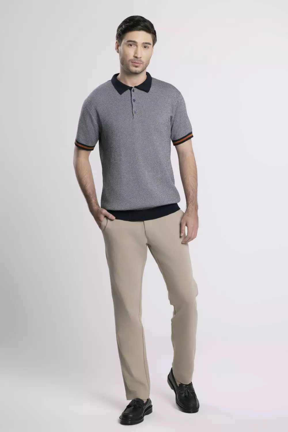 MOC - Kaos Polo Pria Lengan Pendek Karlot - Navy