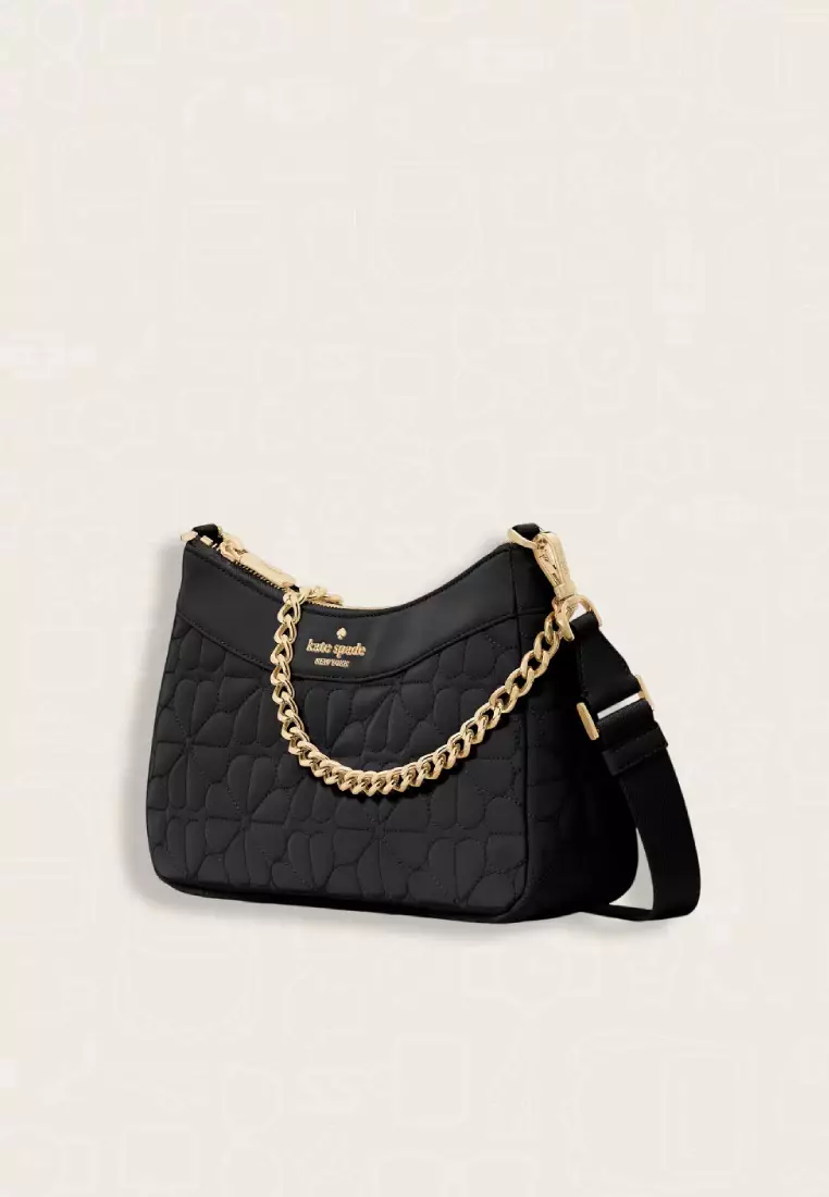 Kate Spade Spade Flower Quilted Medium Convertible Crossbody Black